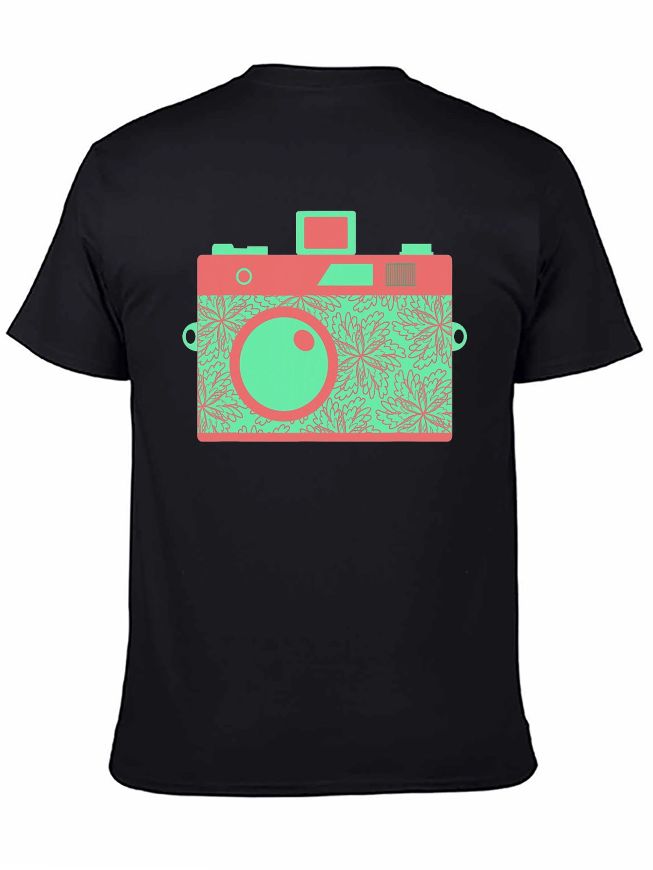Retro Camera Graphic T-Shirt - Black