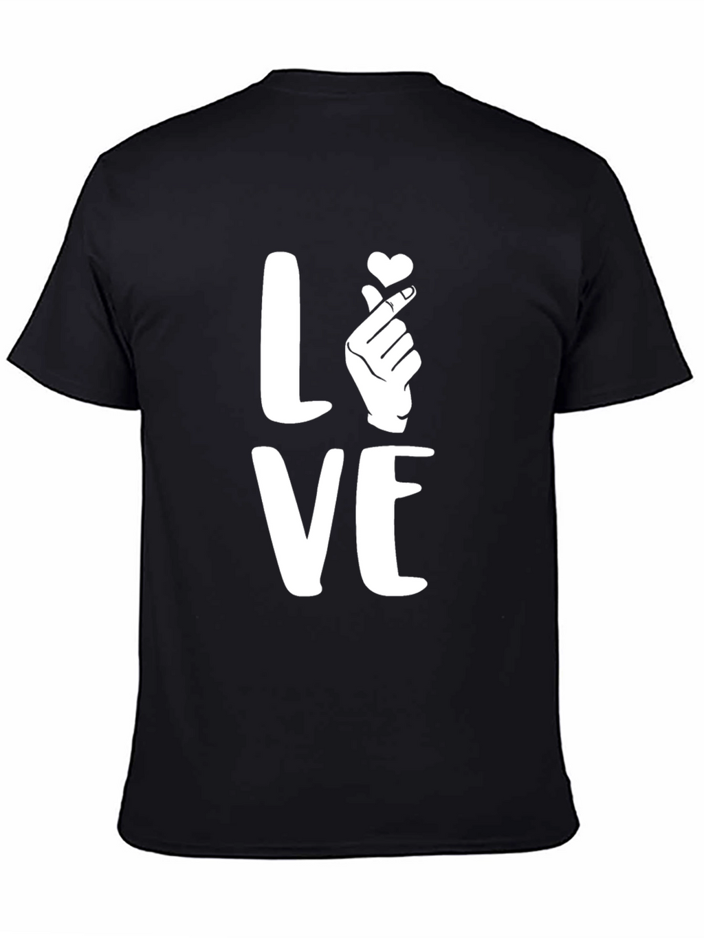 Love Hand Sign Black T-Shirt