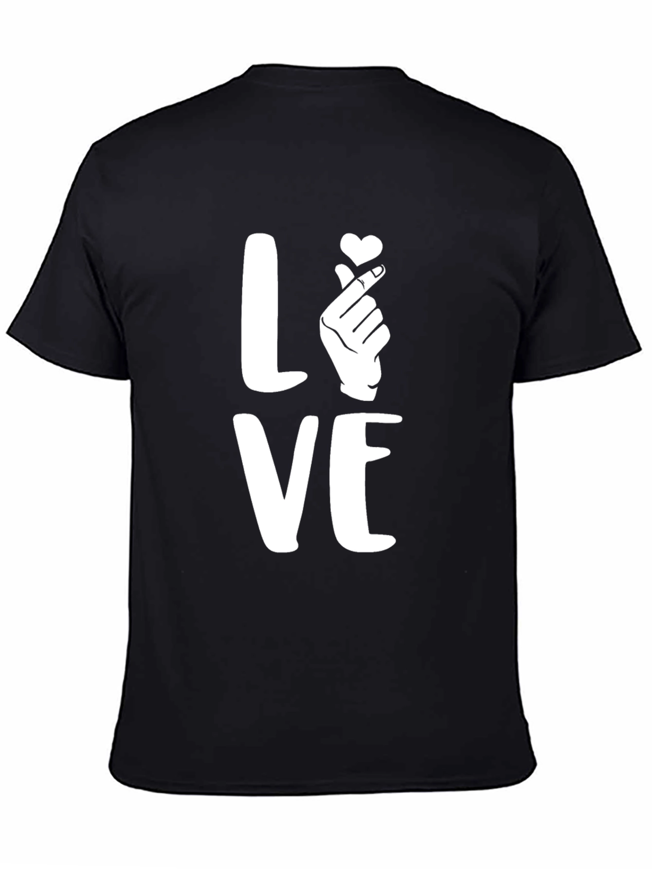 Love Hand Sign Black T-Shirt