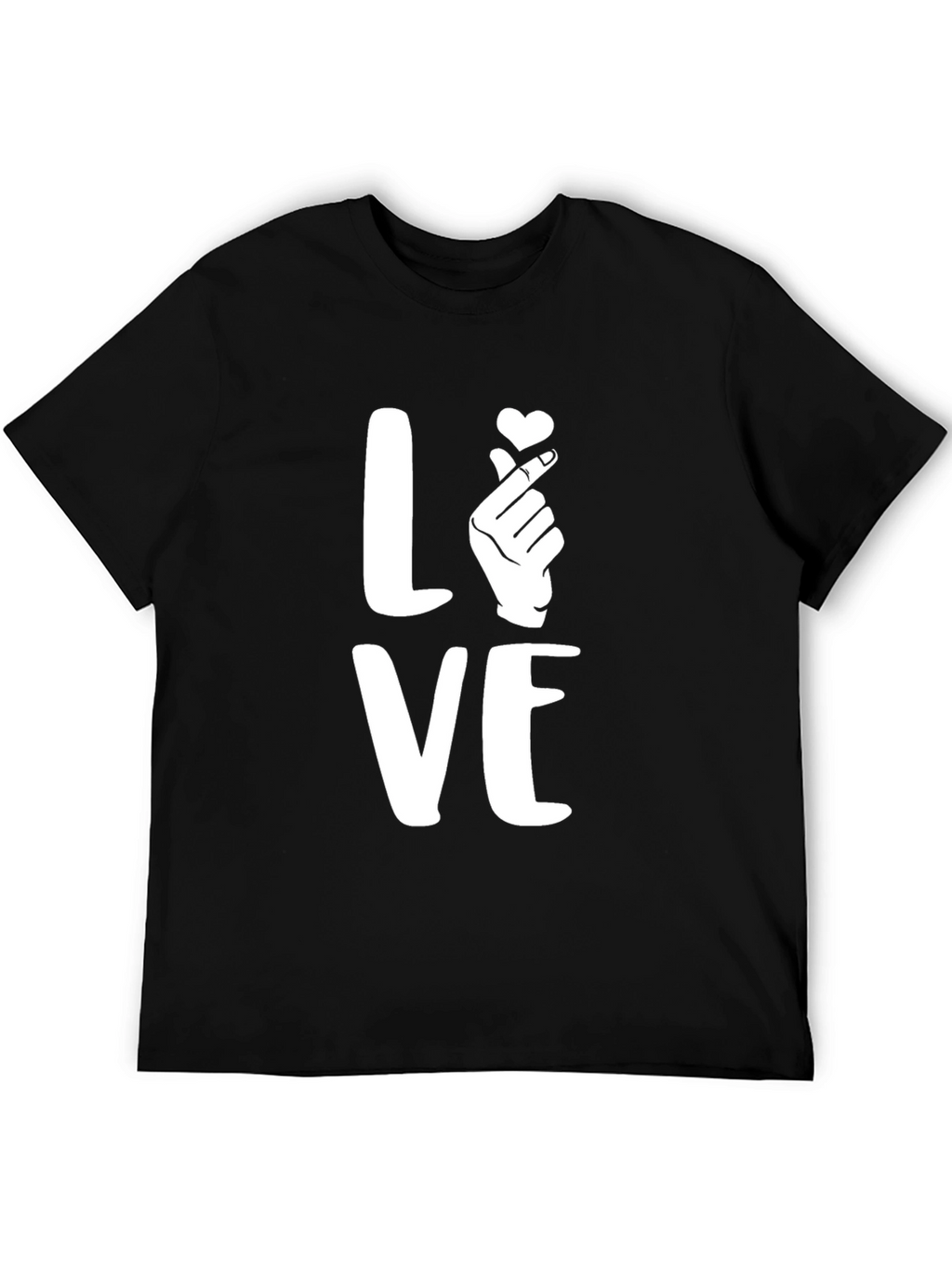Love Hand Sign Black T-Shirt
