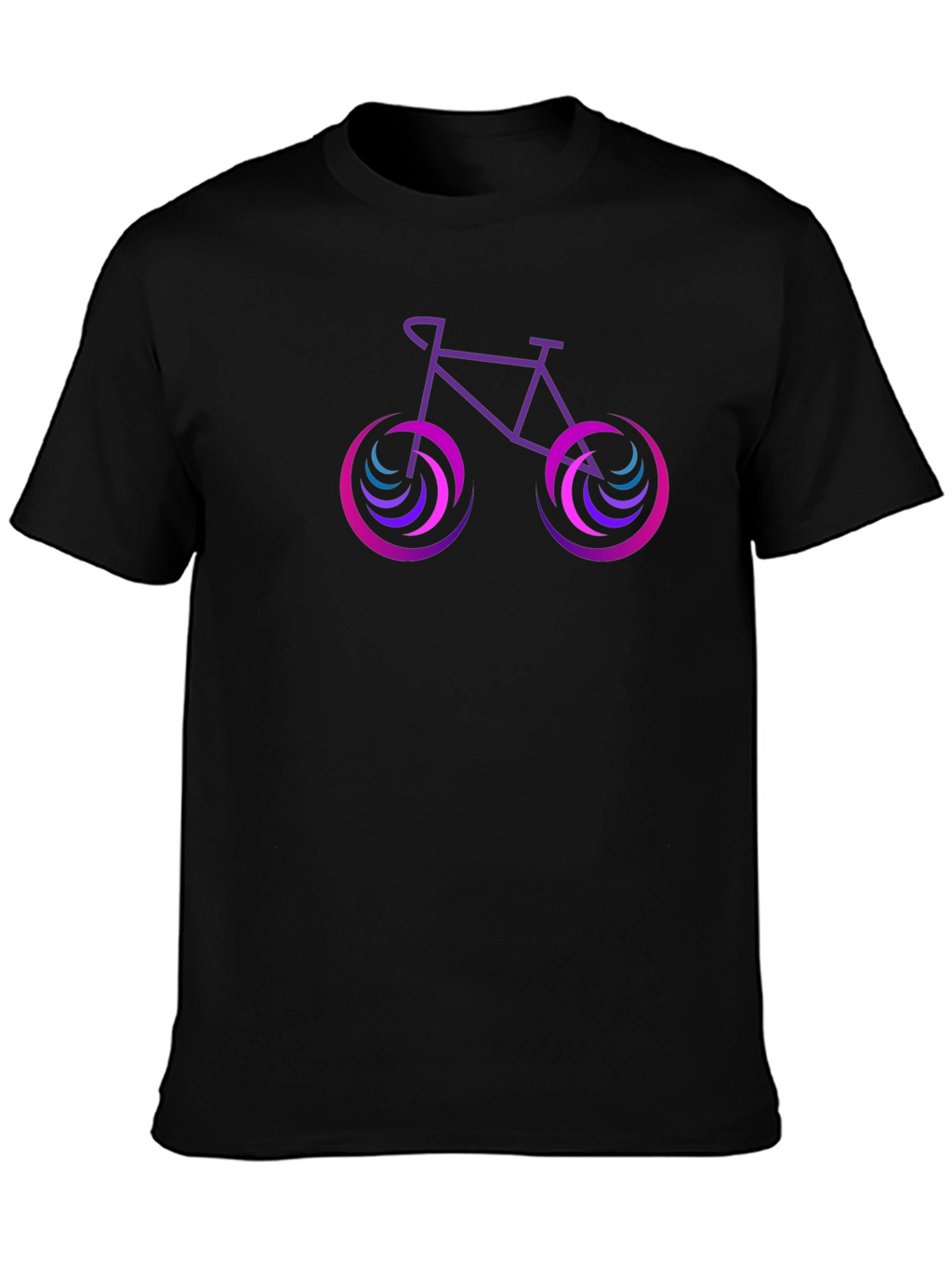 Cool Bicycle Graphic Tee - Black Cotton Shirt