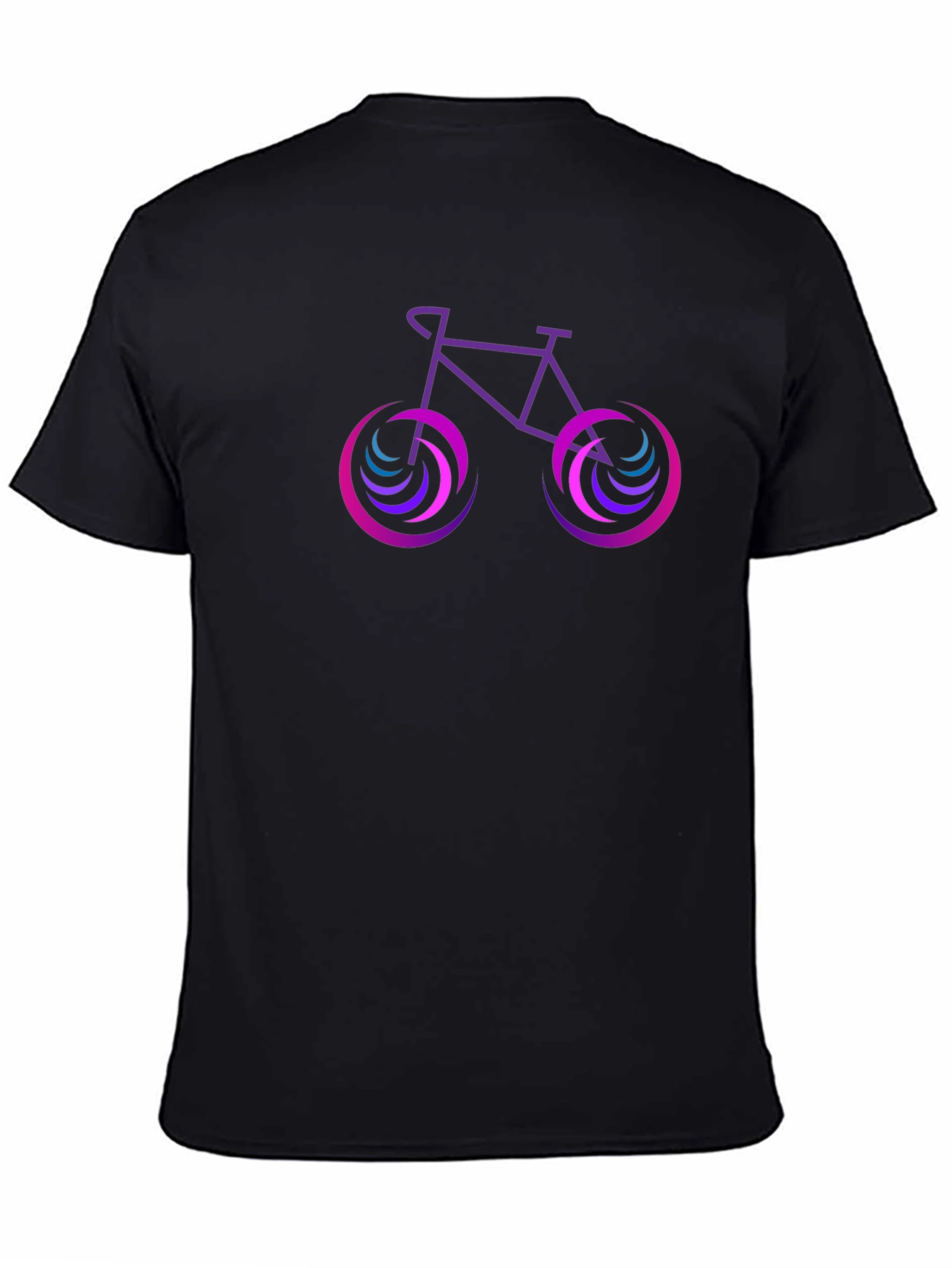 Cool Bicycle Graphic Tee - Black Cotton Shirt