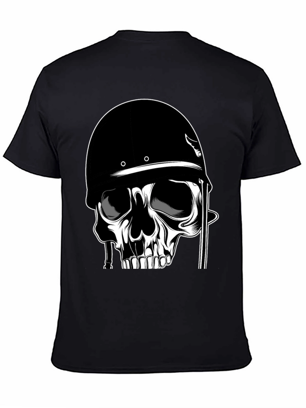 Skull in Helmet Graphic T-Shirt