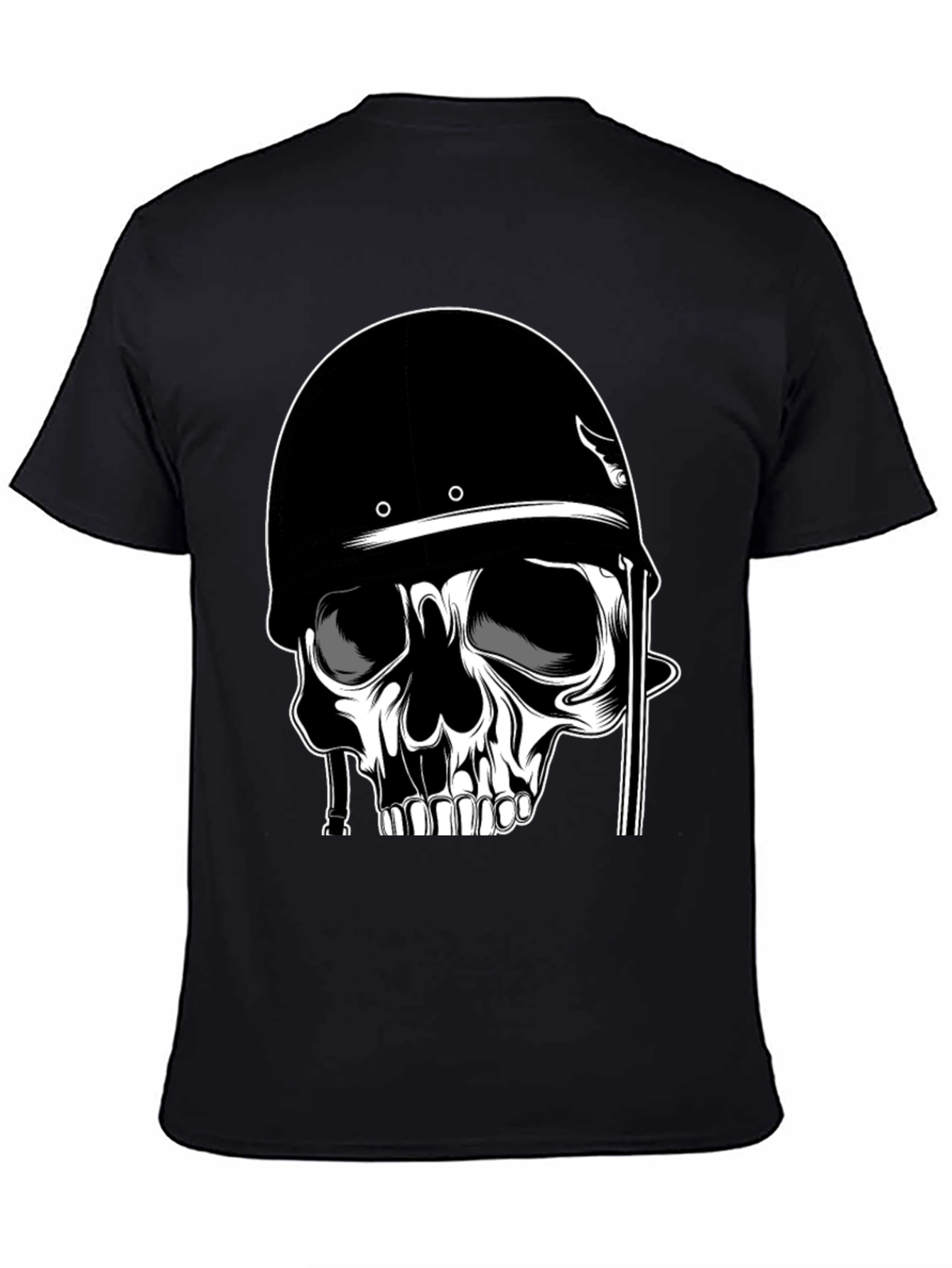 Skull in Helmet Graphic T-Shirt