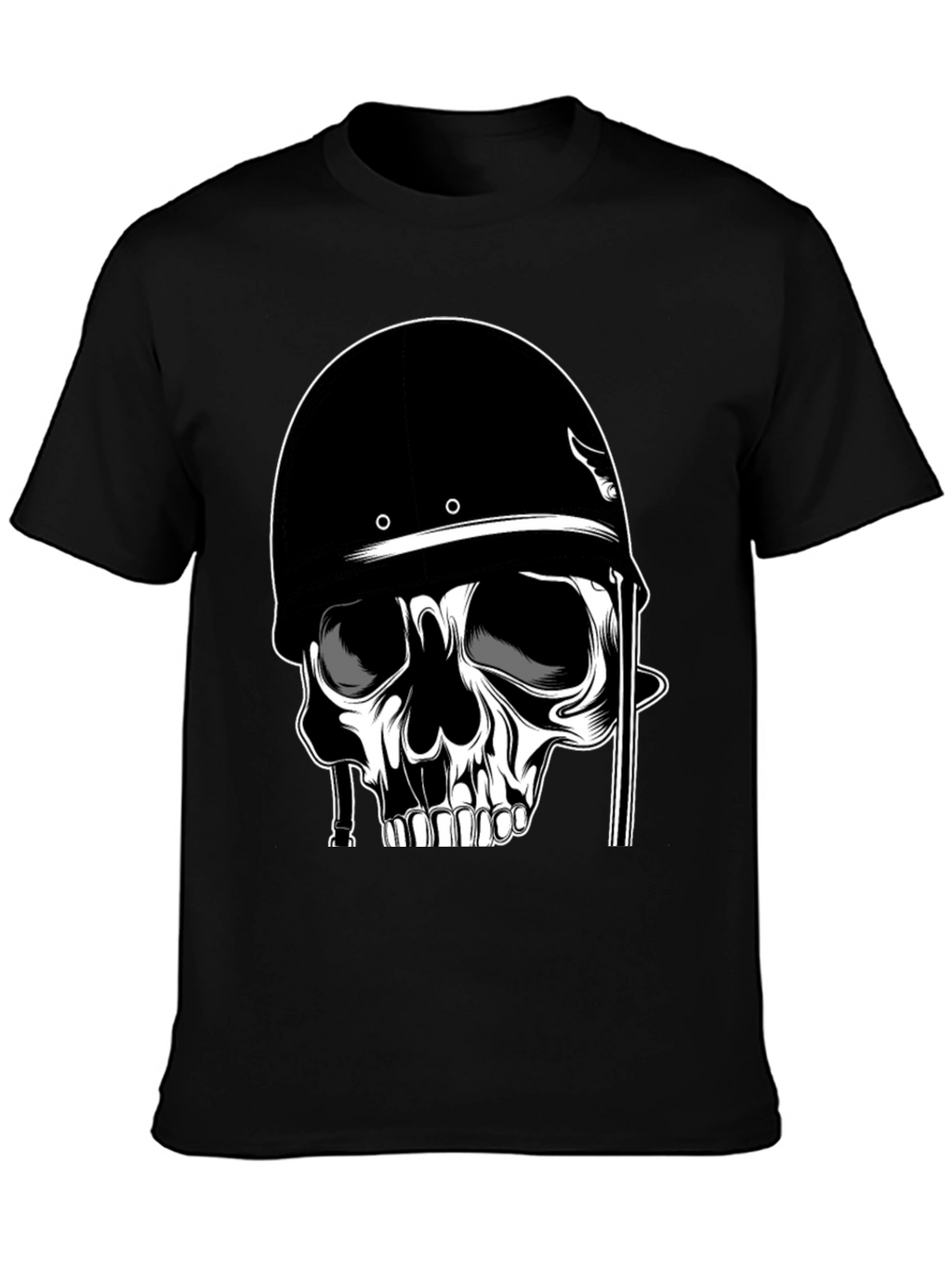 Skull in Helmet Graphic T-Shirt