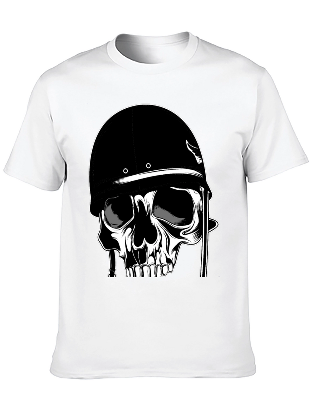 Skull in Helmet Graphic T-Shirt