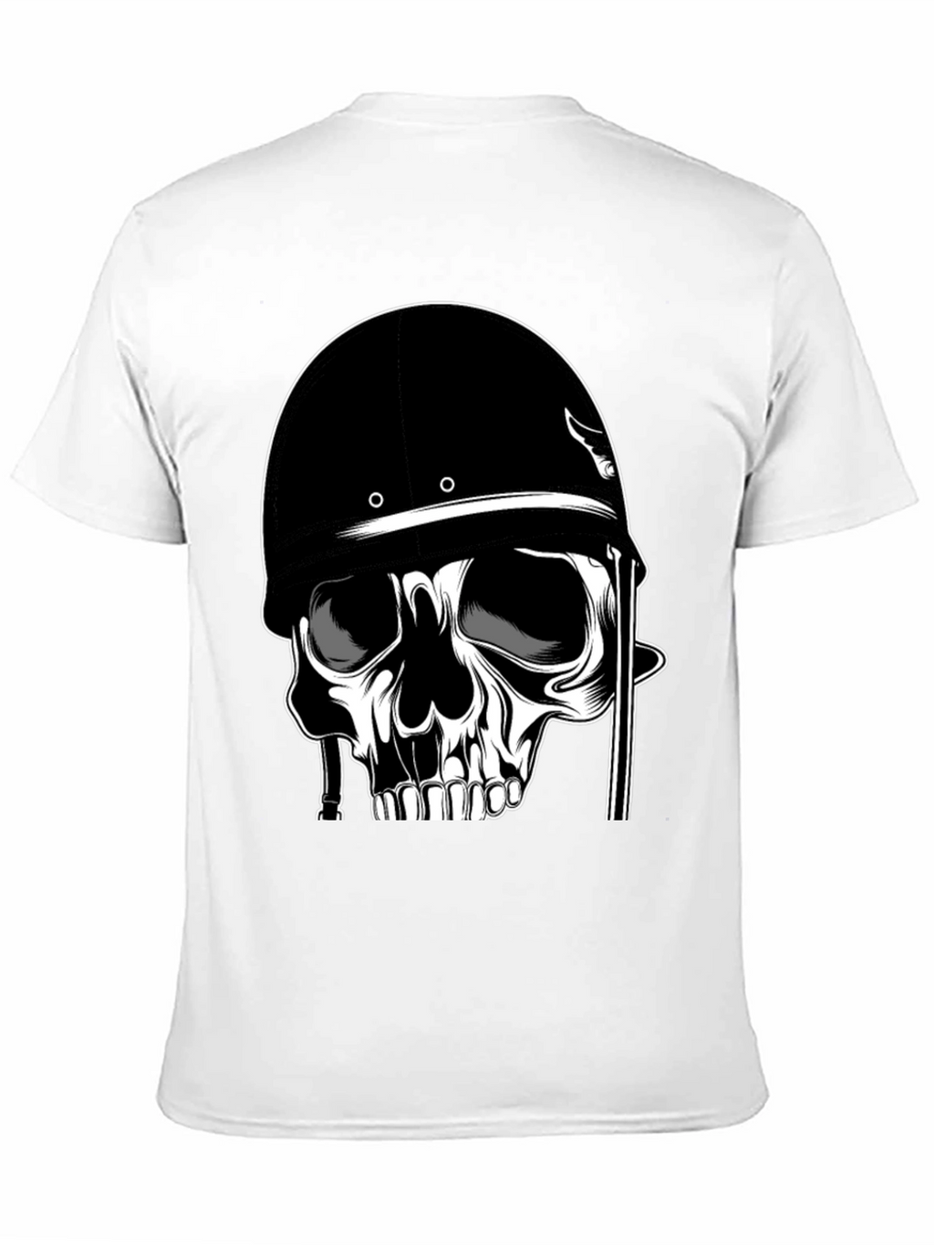 Skull in Helmet Graphic T-Shirt