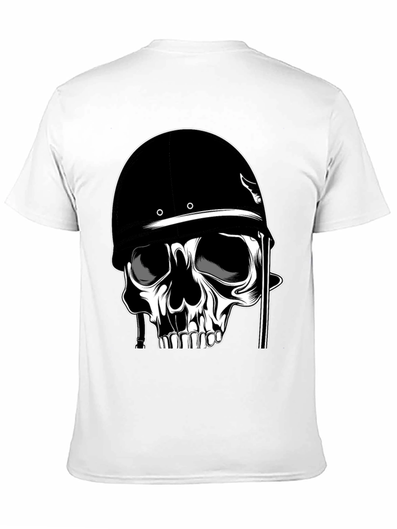 Skull in Helmet Graphic T-Shirt