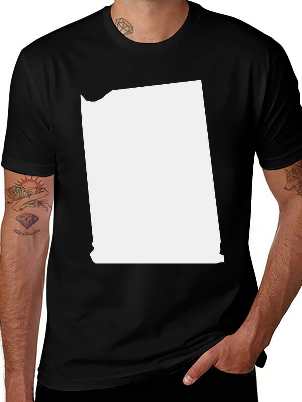 Bold Graphic Print Black T-Shirt
