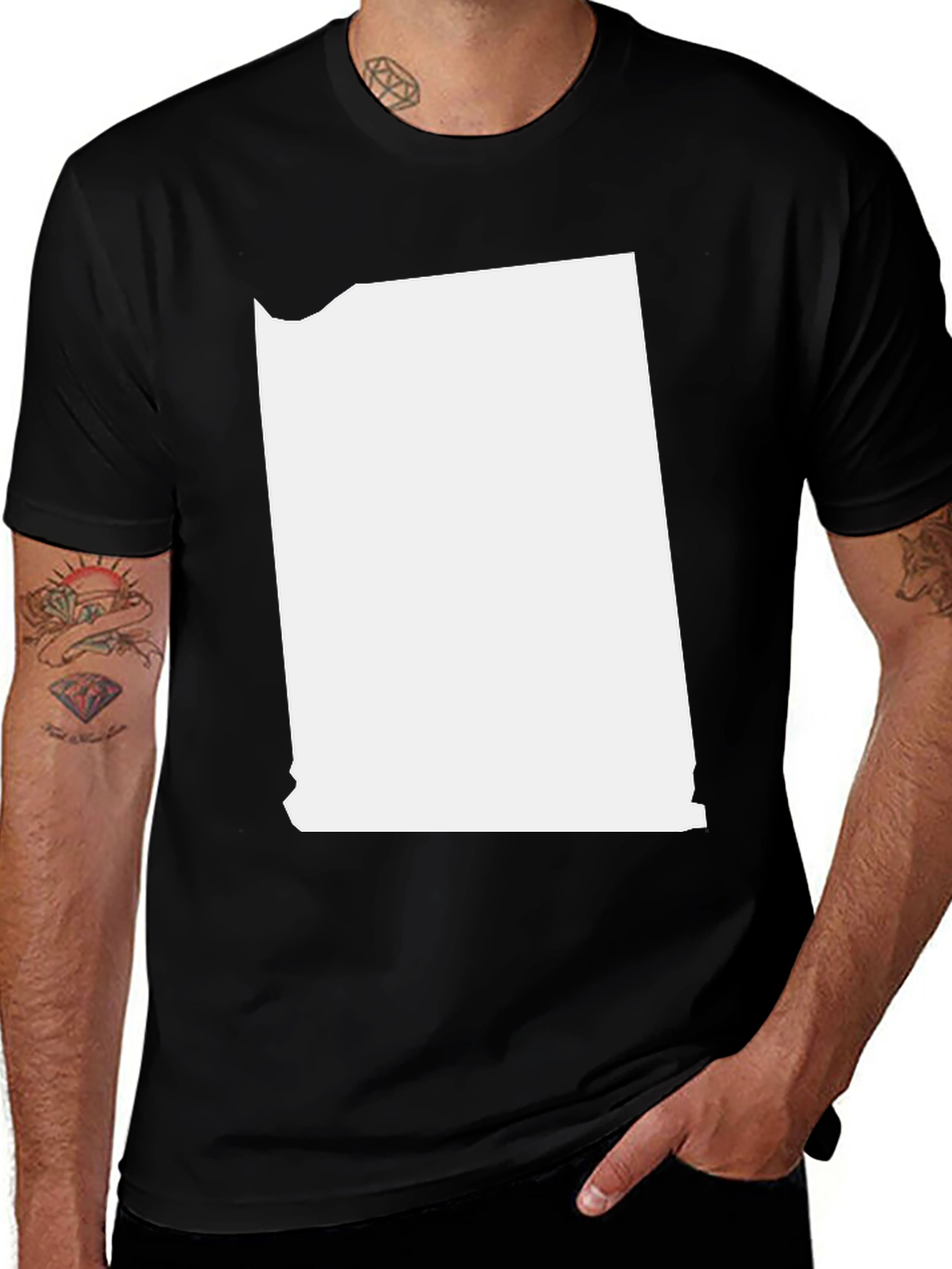 Bold Graphic Print Black T-Shirt