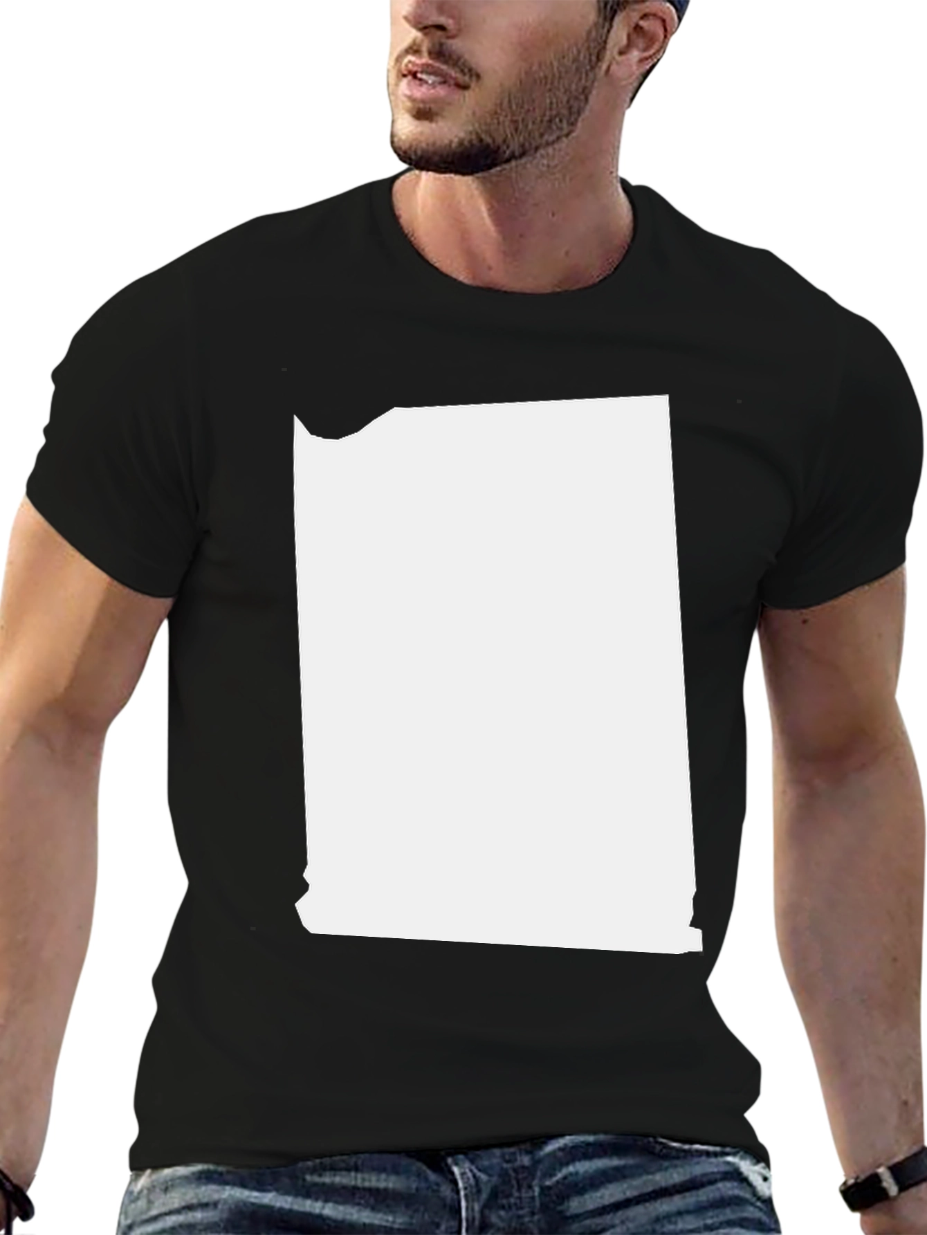 Bold Graphic Print Black T-Shirt