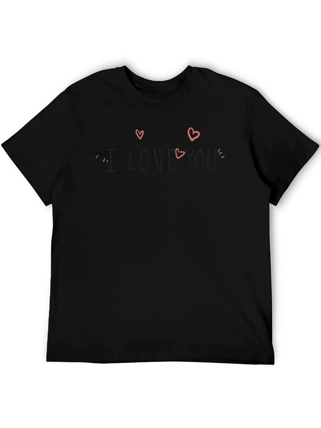 I Love You Black Graphic Tee