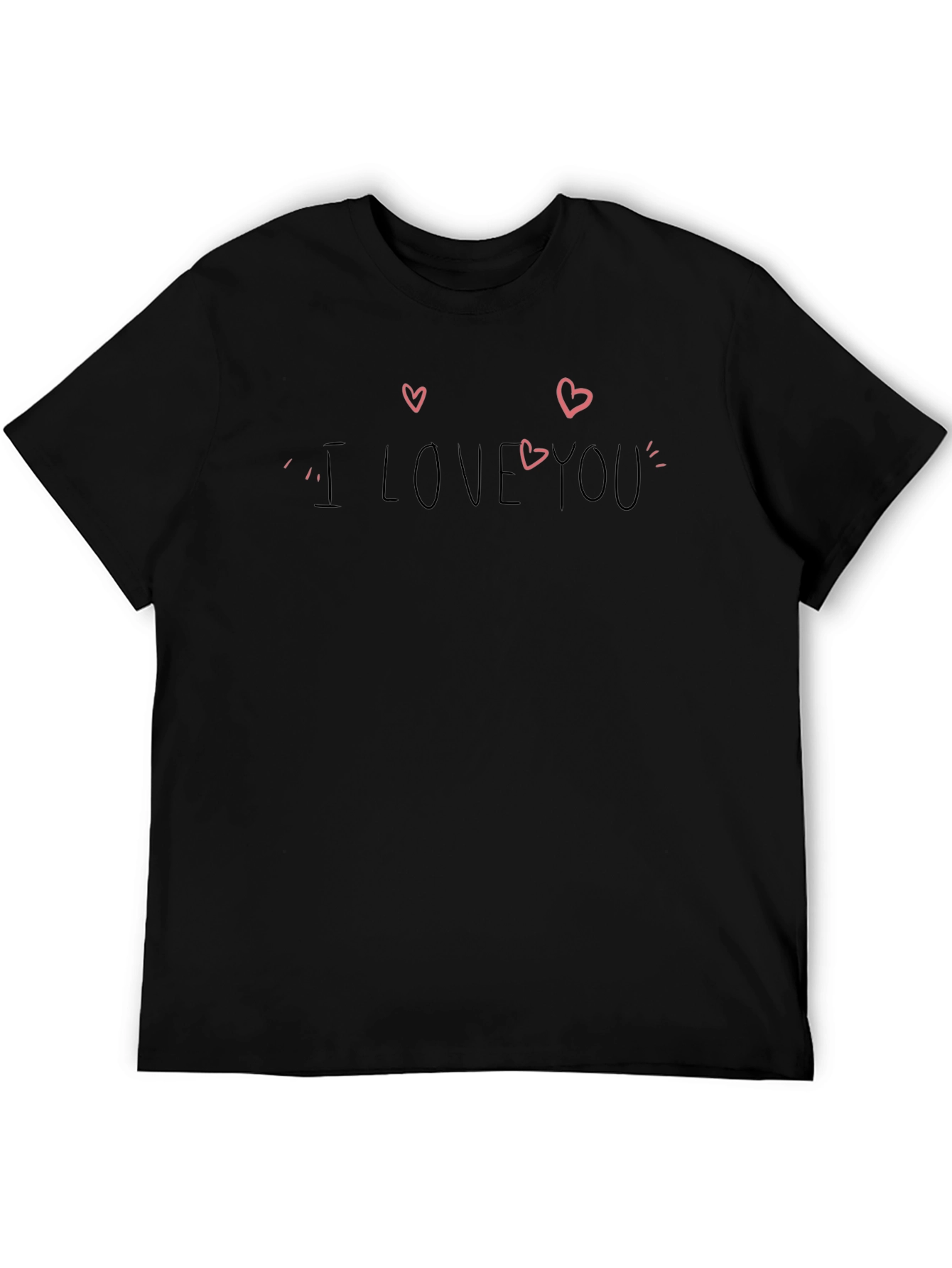 I Love You Black Graphic Tee