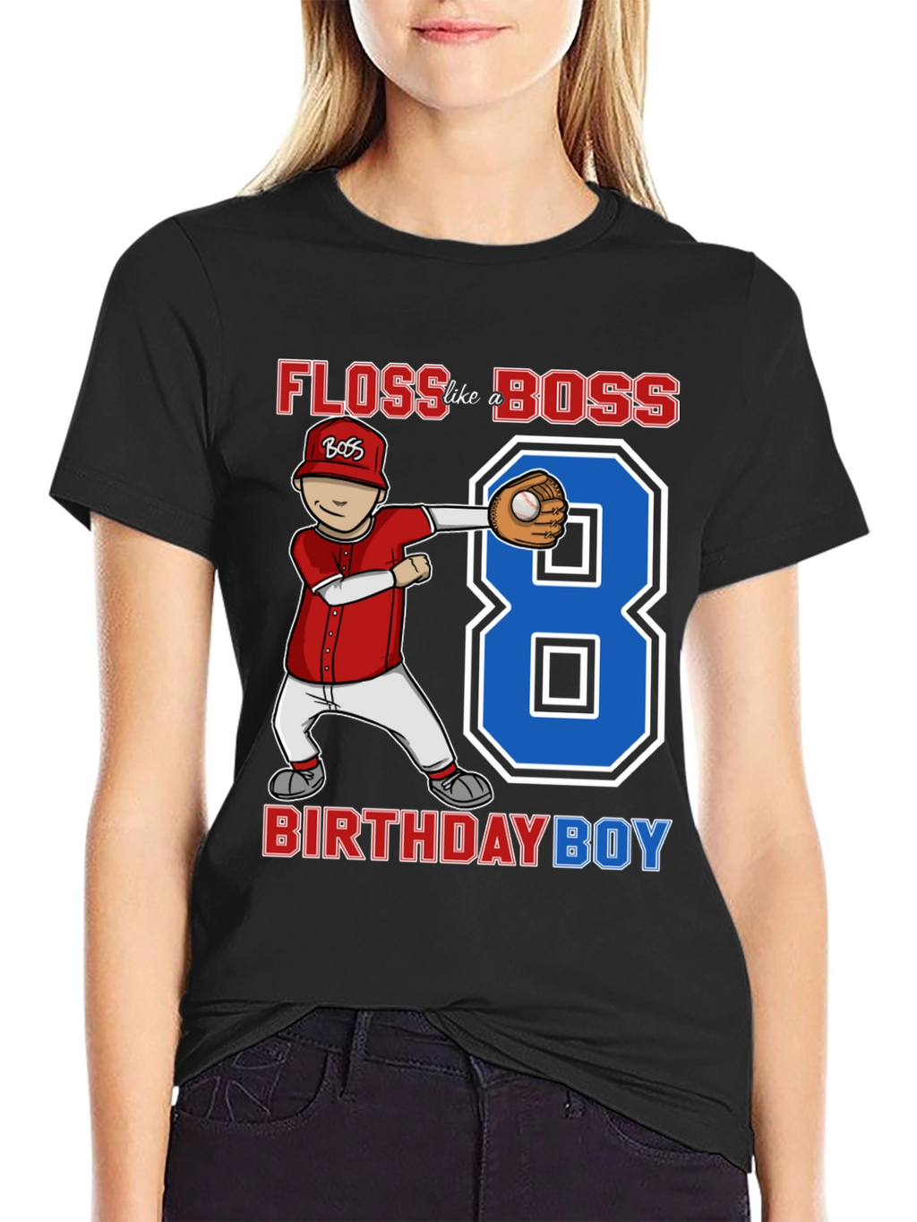 Floss Like a Boss 8th Birthday Boy T-Shirt