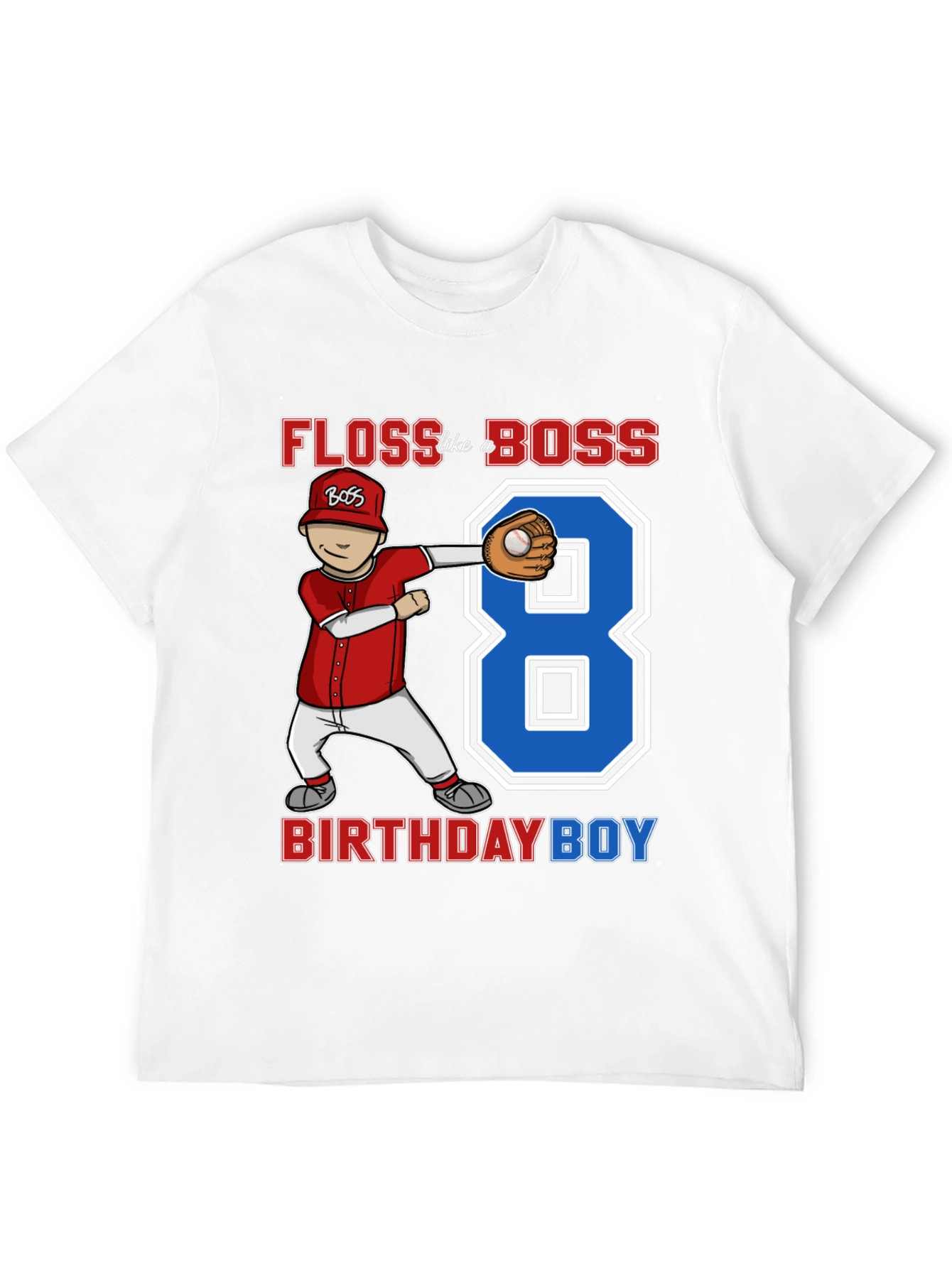 Floss Like a Boss 8th Birthday Boy T-Shirt