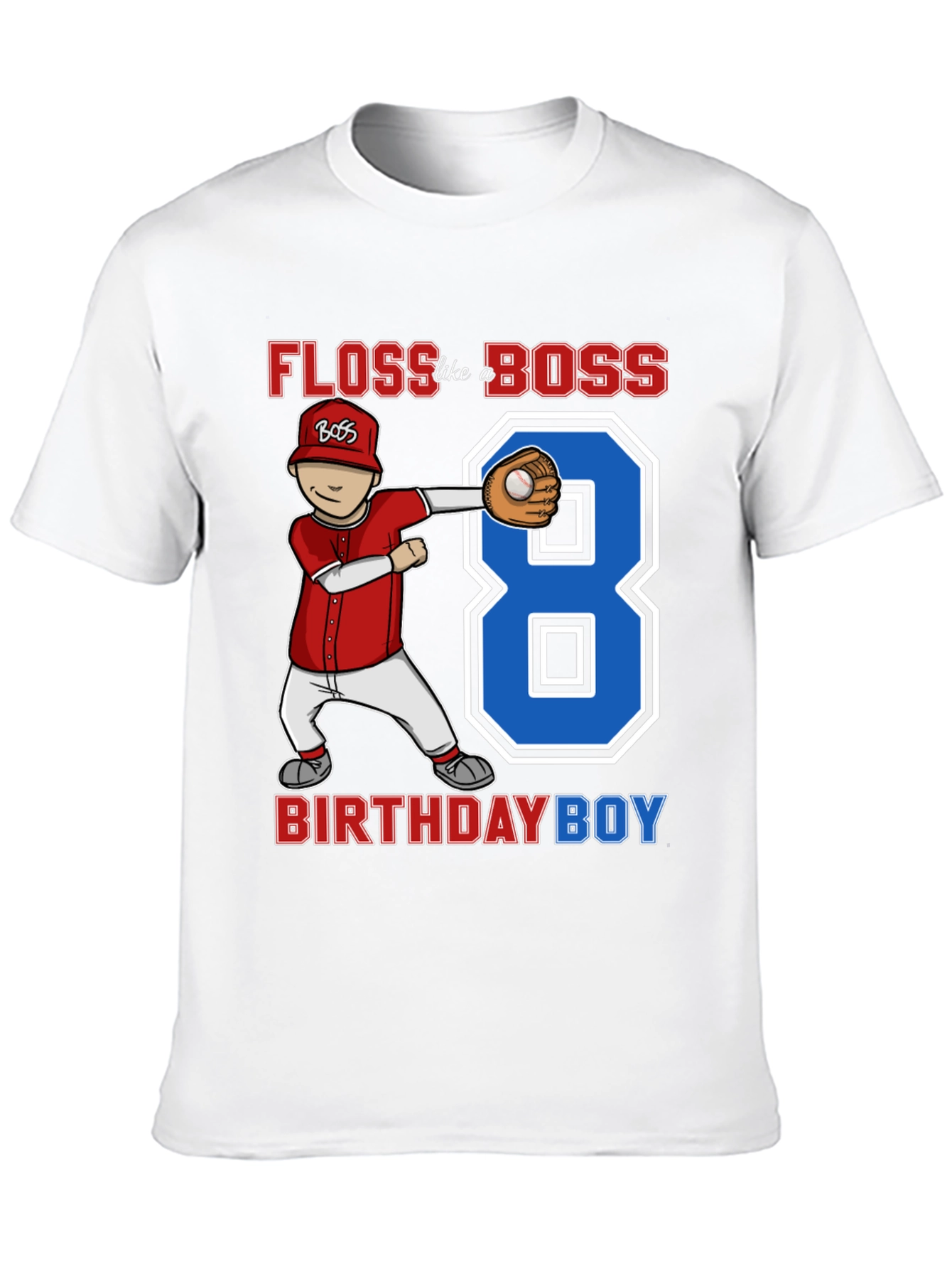 Floss Like a Boss 8th Birthday Boy T-Shirt