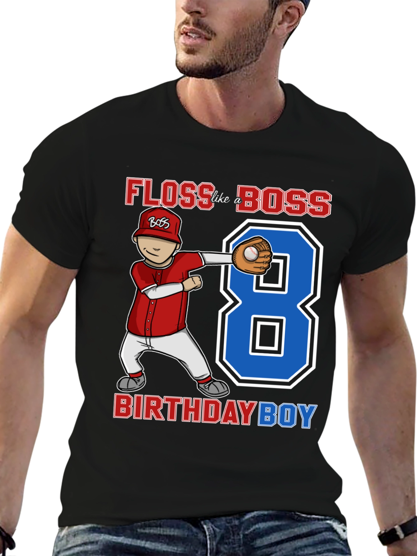 Floss Like a Boss 8th Birthday Boy T-Shirt