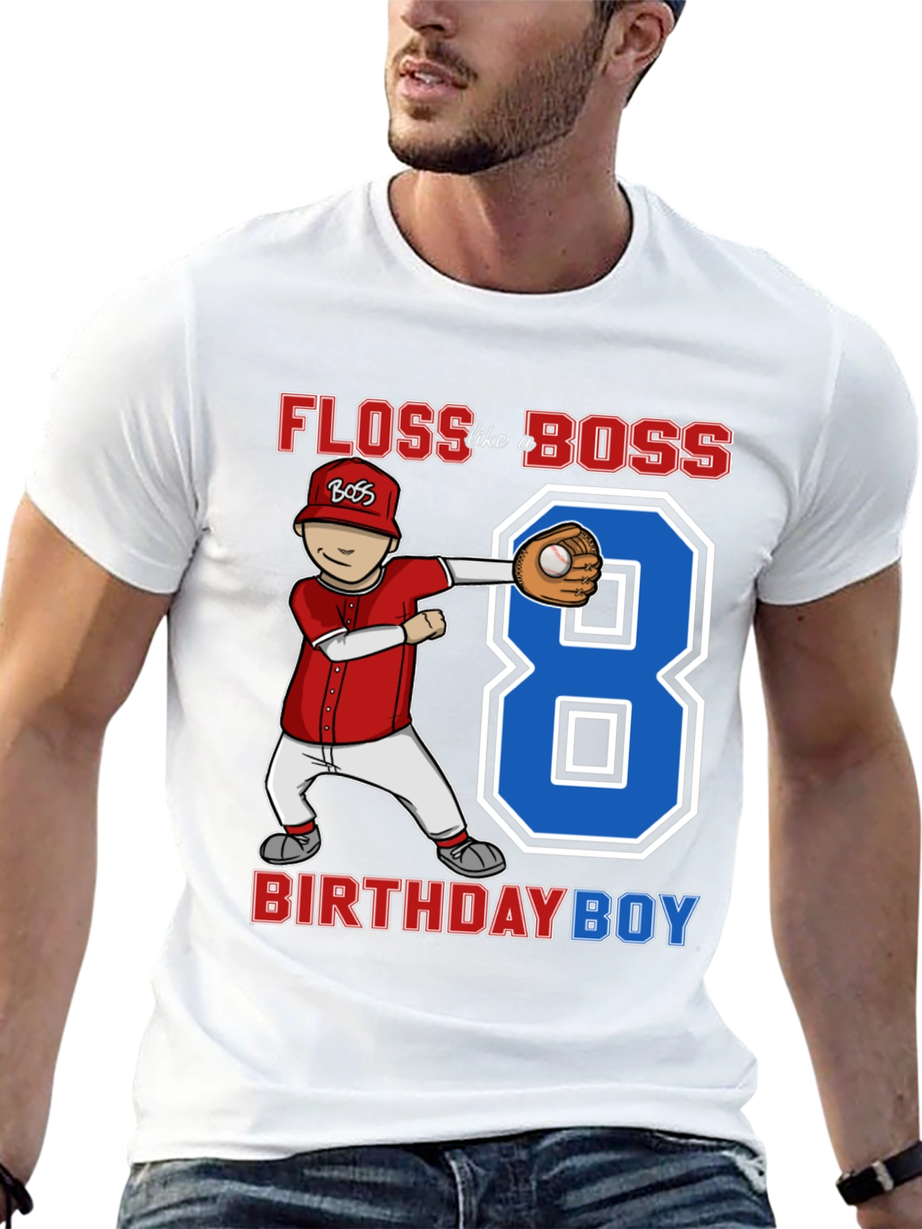Floss Like a Boss 8th Birthday Boy T-Shirt