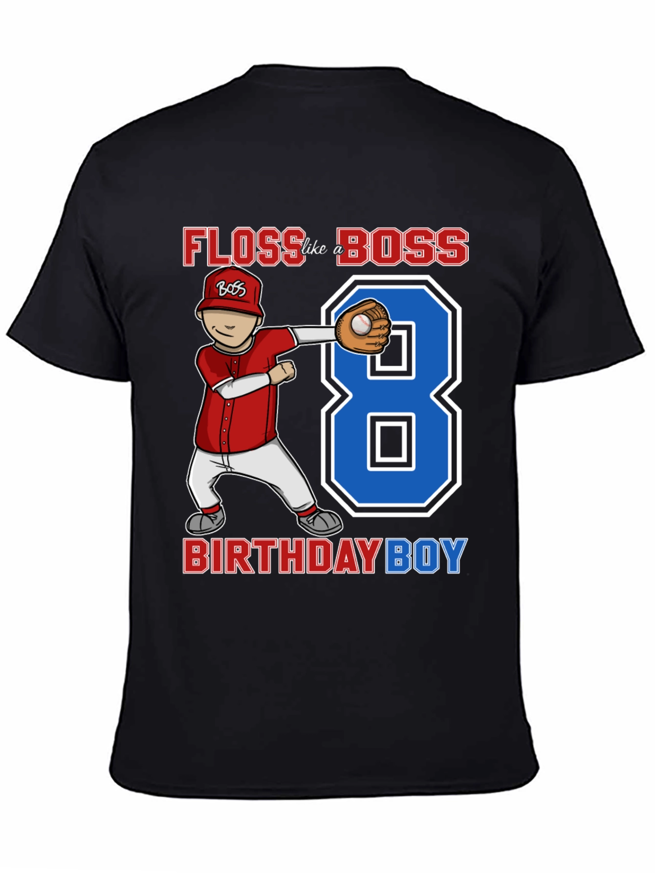 Floss Like a Boss 8th Birthday Boy T-Shirt