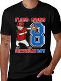 Floss Like a Boss 8th Birthday Boy T-Shirt