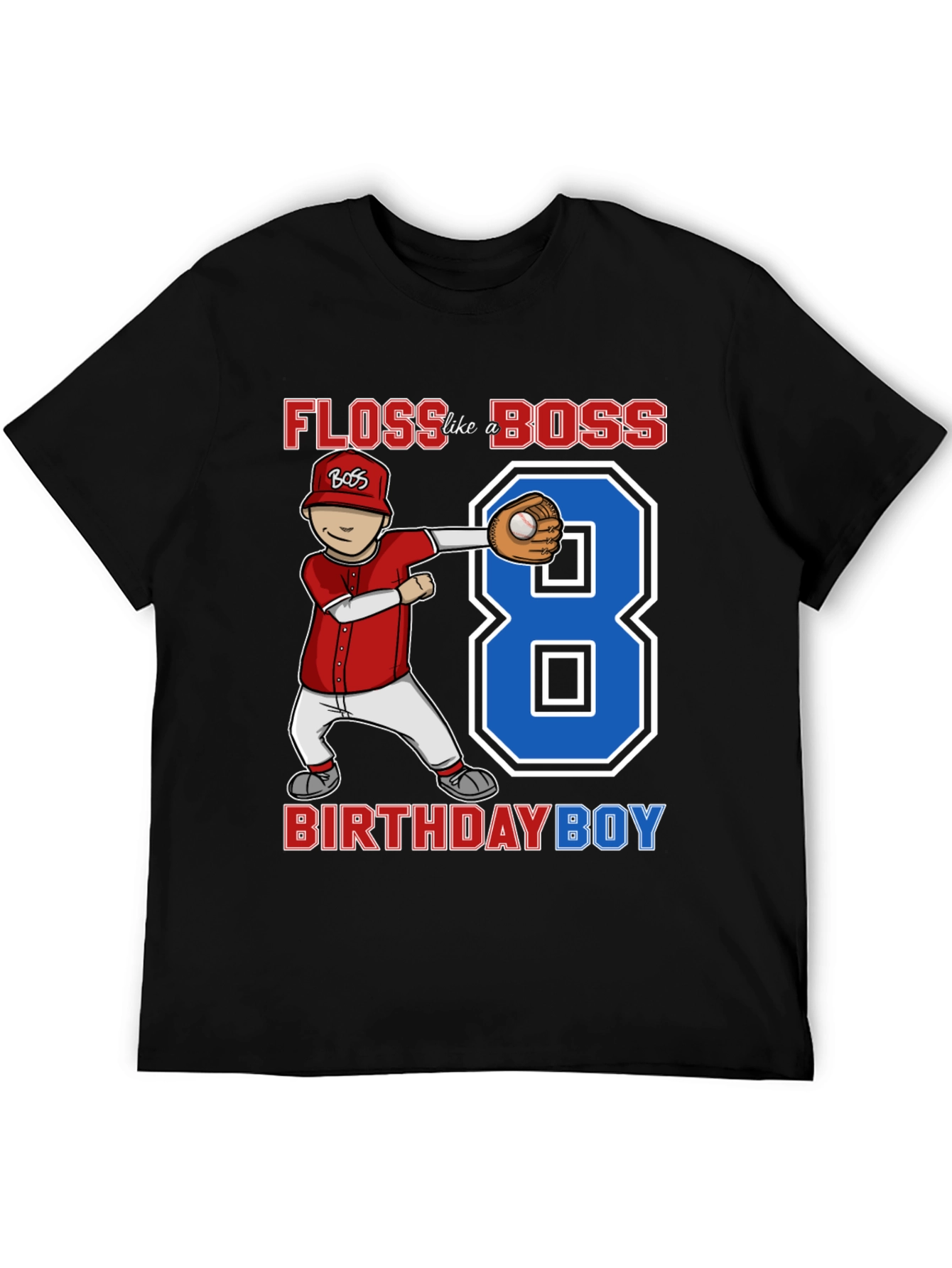 Floss Like a Boss 8th Birthday Boy T-Shirt