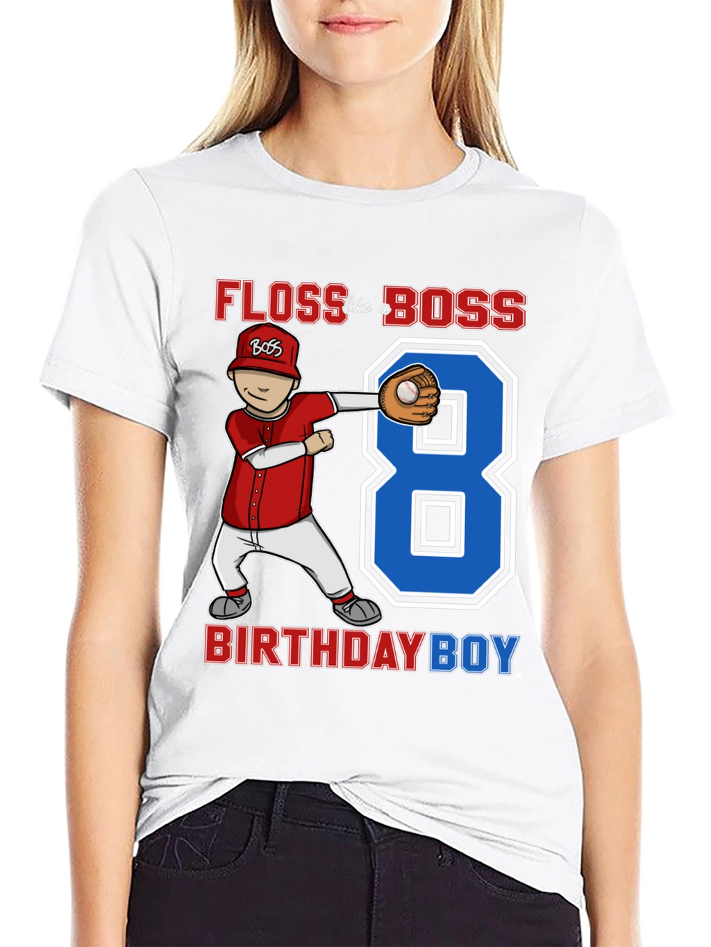 Floss Like a Boss 8th Birthday Boy T-Shirt