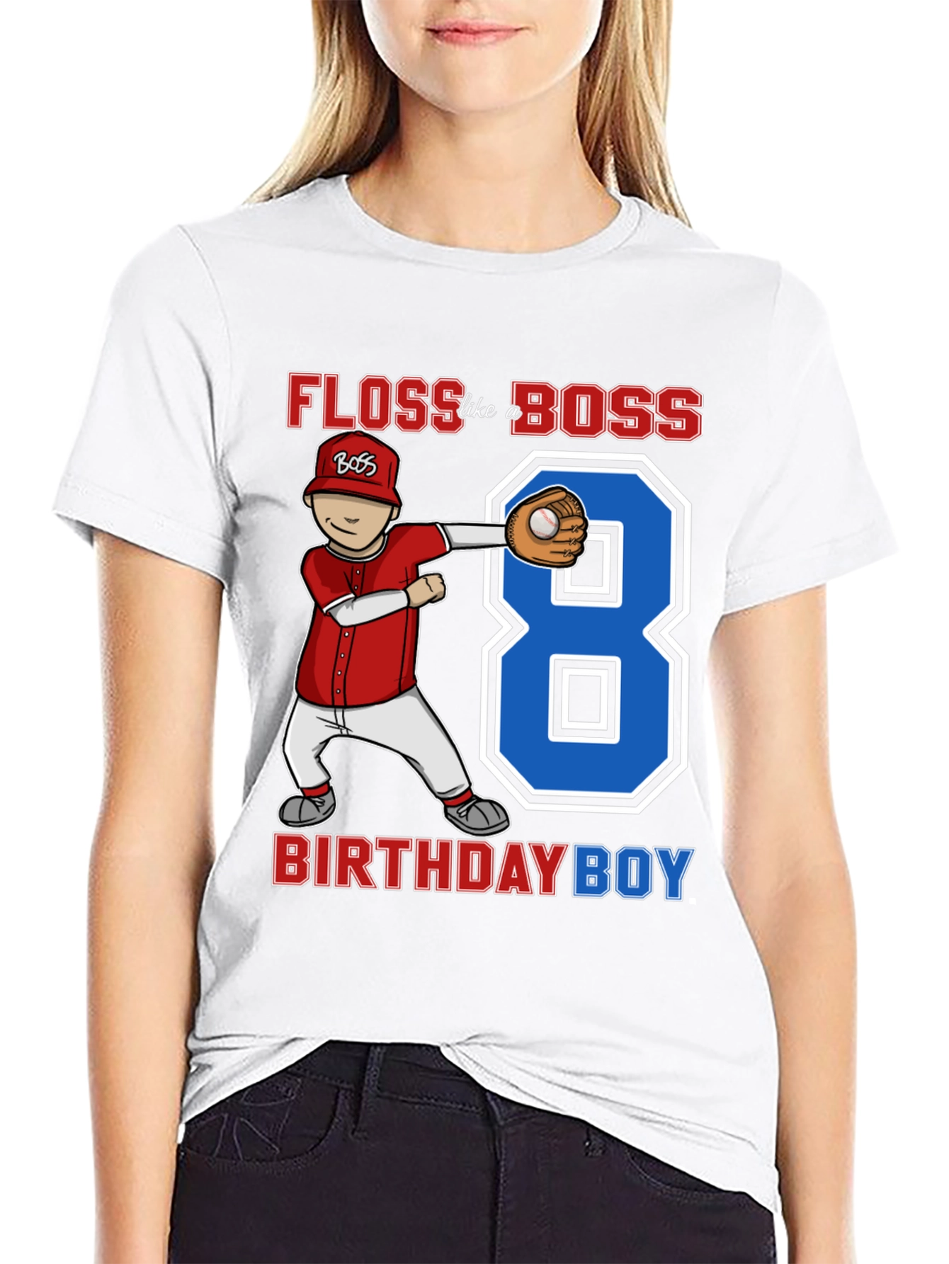 Floss Like a Boss 8th Birthday Boy T-Shirt