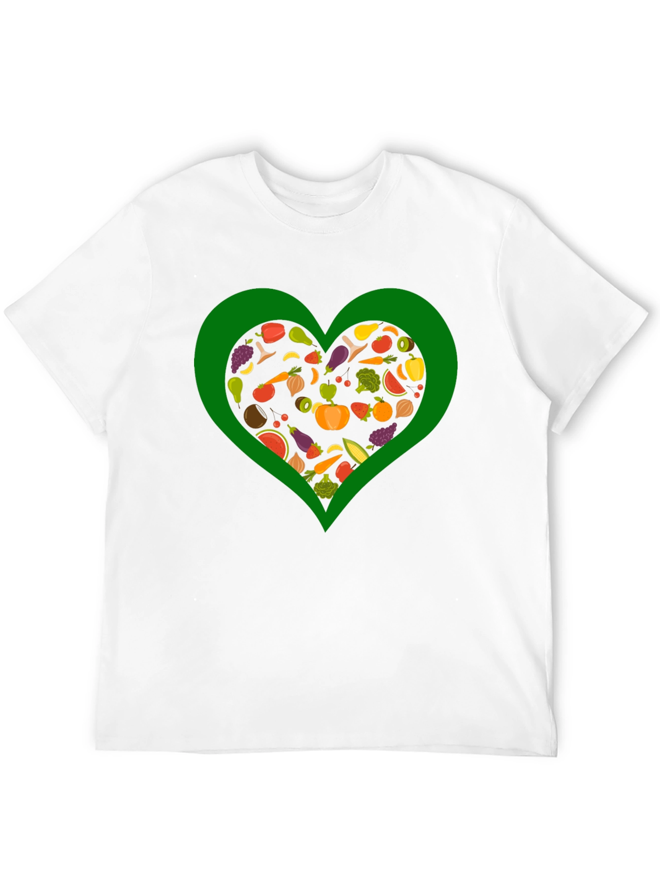 Vegan Heart T-Shirt - Love Vegetables!