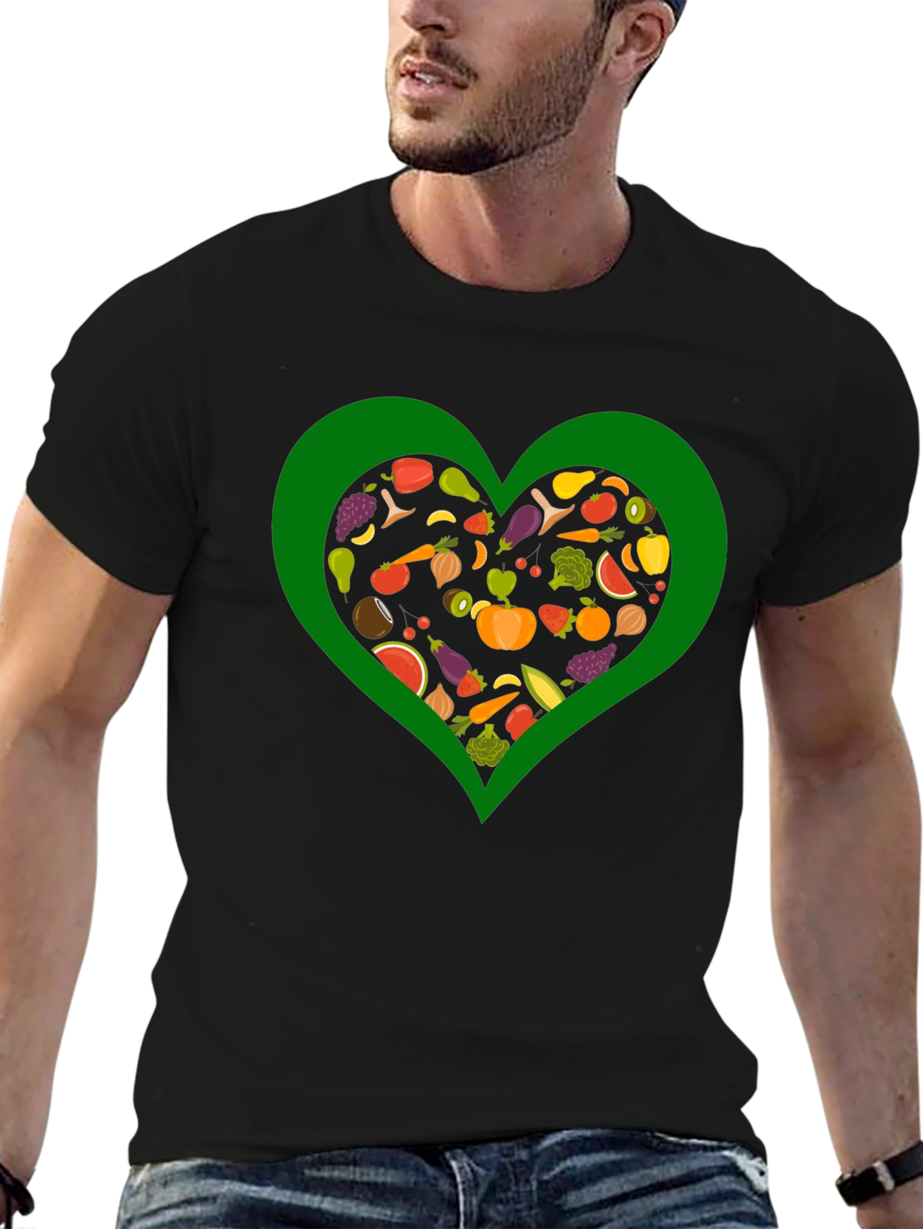 Vegan Heart T-Shirt - Love Vegetables!
