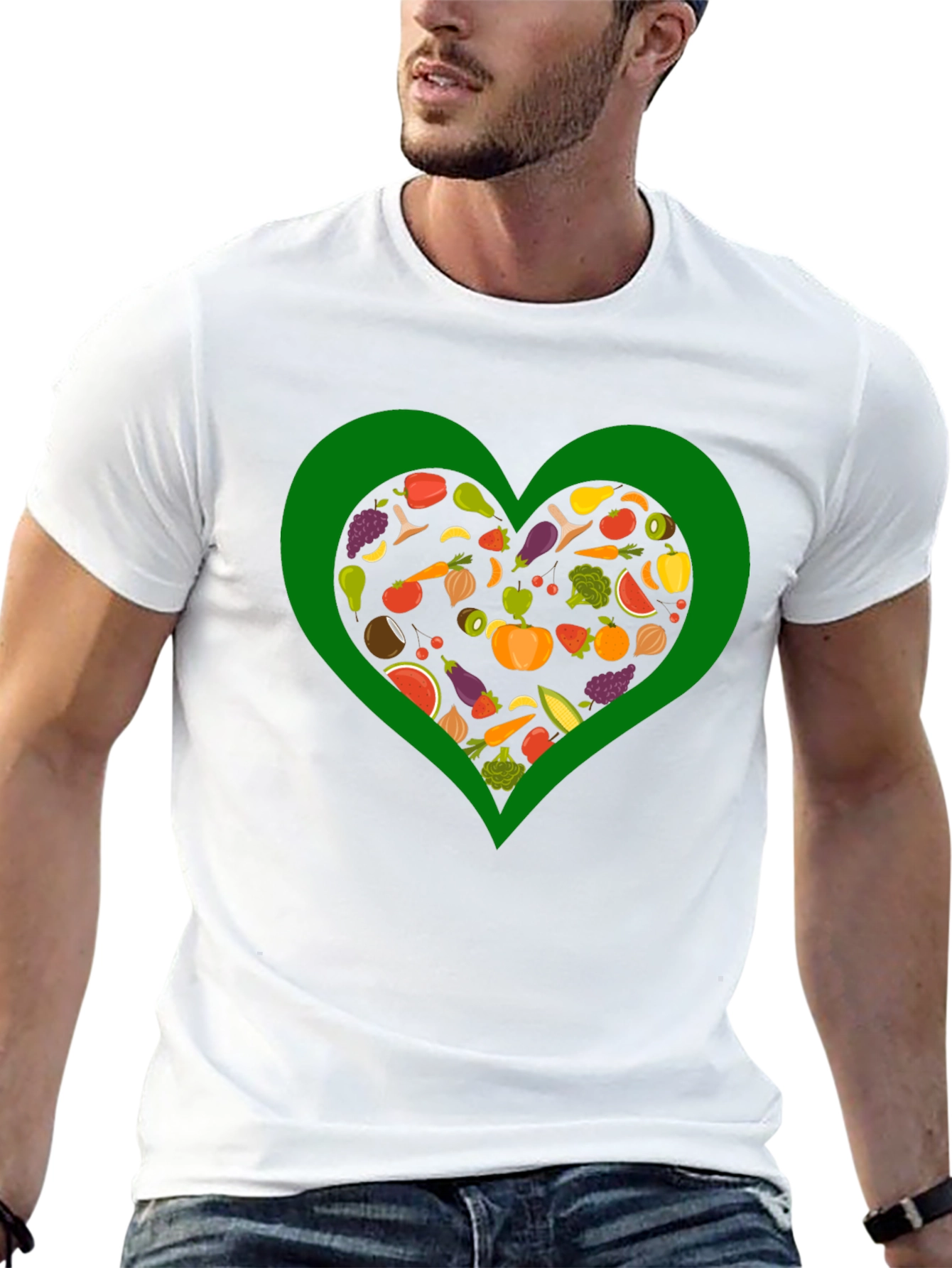 Vegan Heart T-Shirt - Love Vegetables!