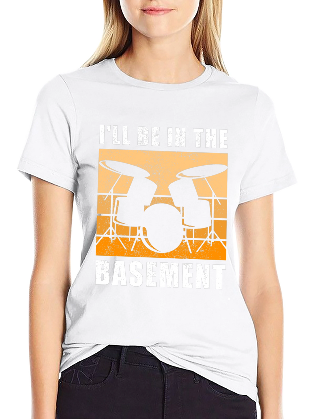 Ill Be In The Basement Drum Set T-Shirt