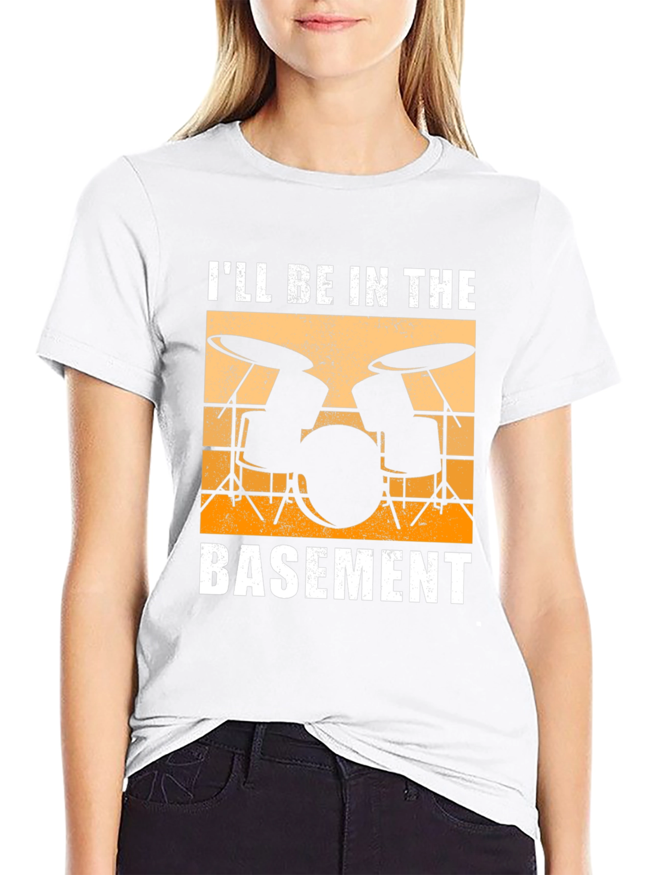 Ill Be In The Basement Drum Set T-Shirt