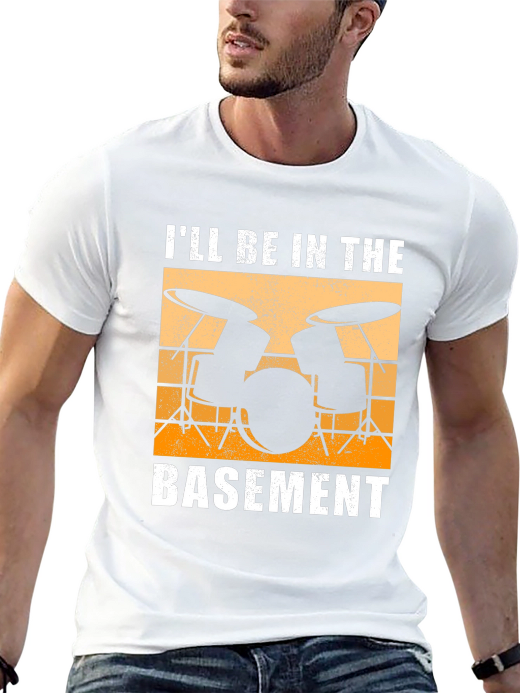 Ill Be In The Basement Drum Set T-Shirt
