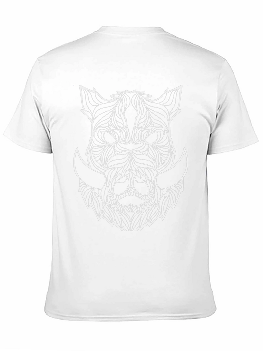 Boar Head Graphic Tee - Abstract Animal Print