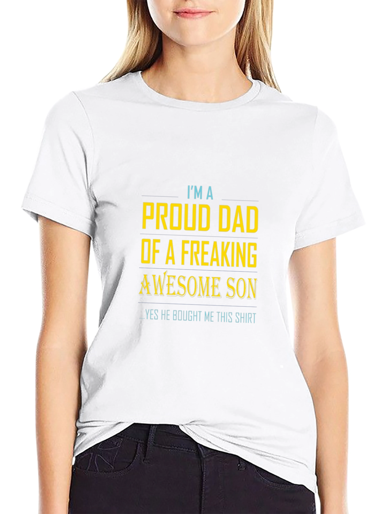Proud Dad of Awesome Son T-Shirt - Gift from Son