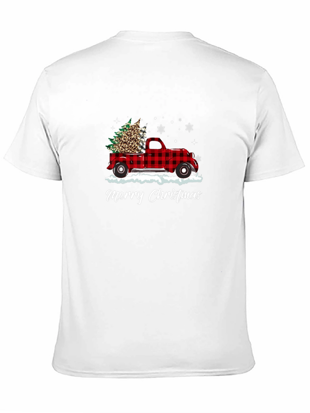 Merry Christmas Buffalo Plaid Truck T-Shirt