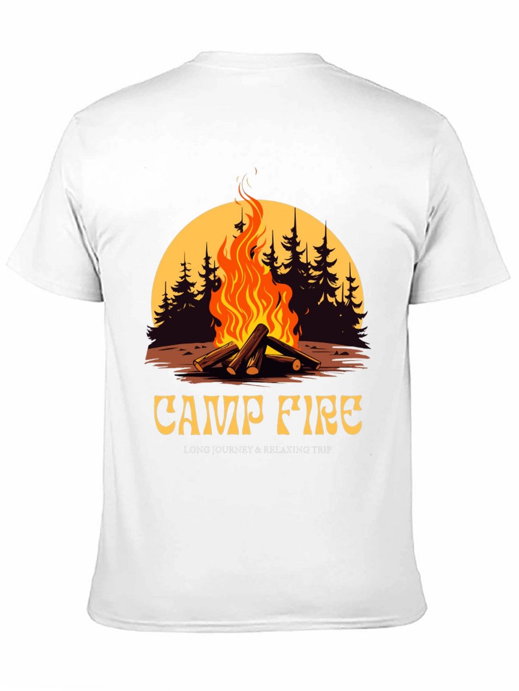 Campfire Graphic Tee - Long Journey & Relaxing Trip
