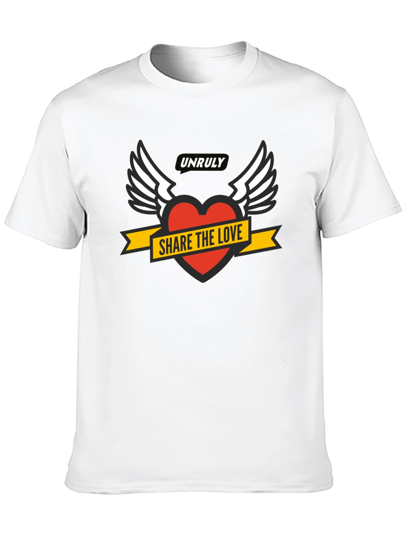 Unruly Share the Love Graphic Black T-Shirt