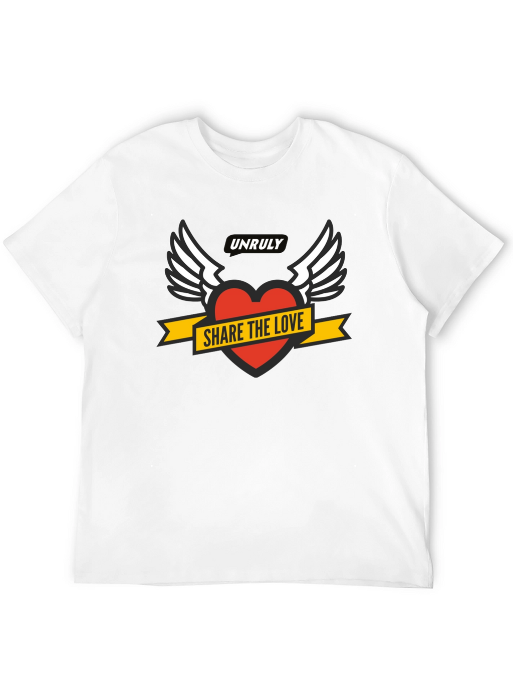 Unruly Share the Love Graphic Black T-Shirt