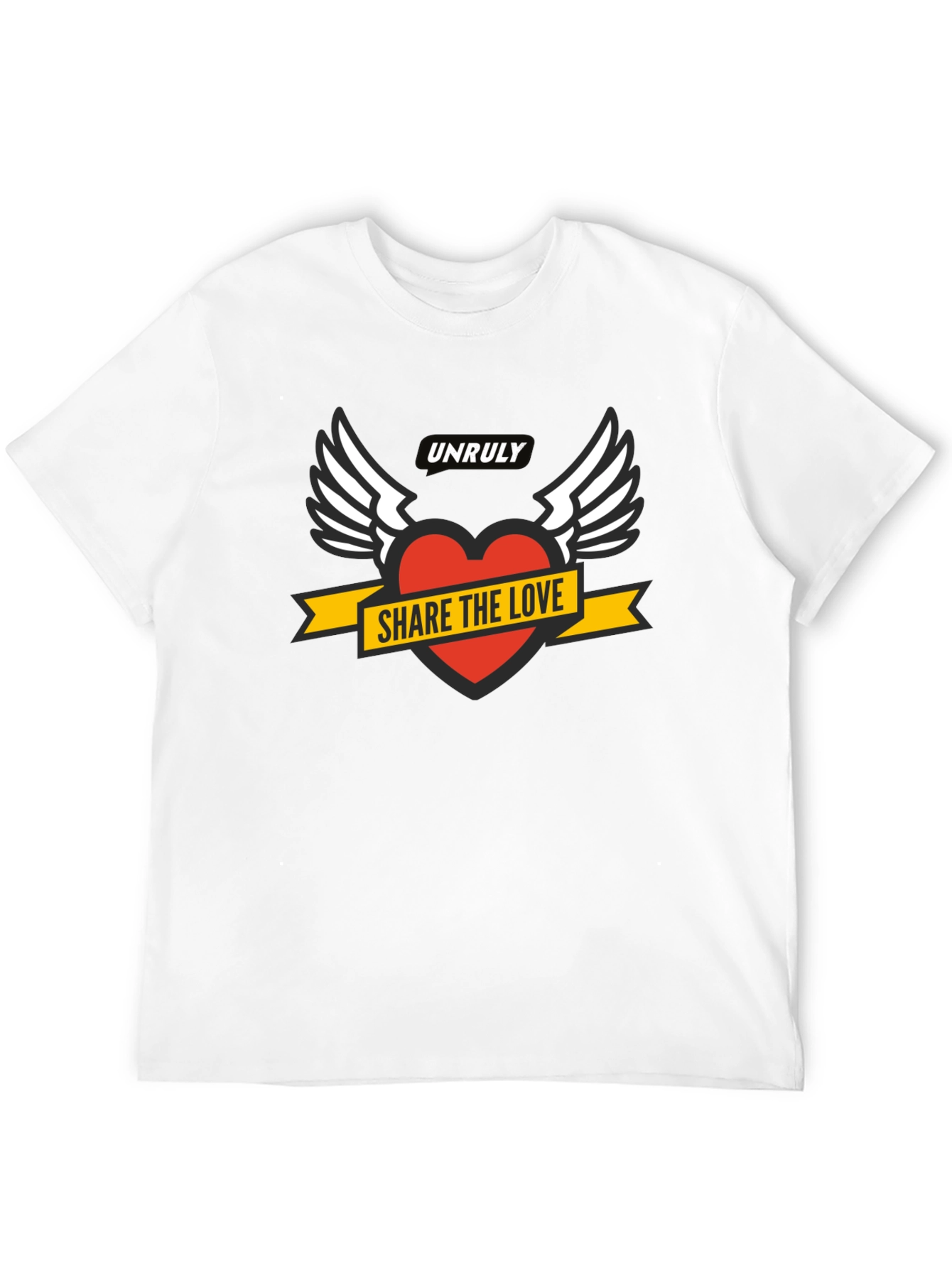 Unruly Share the Love Graphic Black T-Shirt