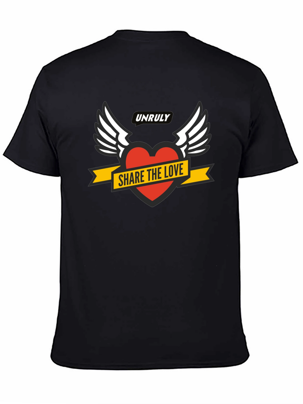 Unruly Share the Love Graphic Black T-Shirt