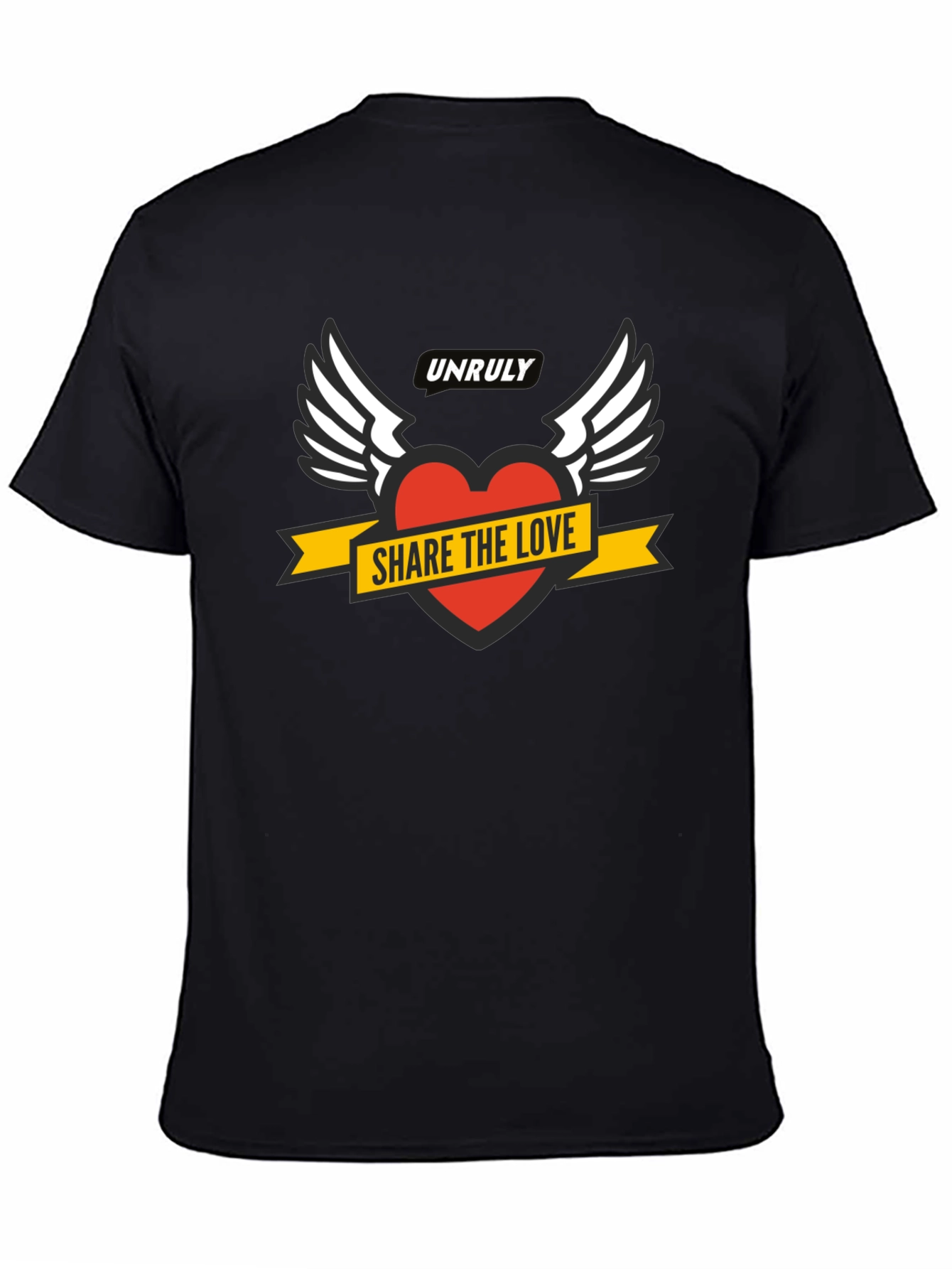 Unruly Share the Love Graphic Black T-Shirt