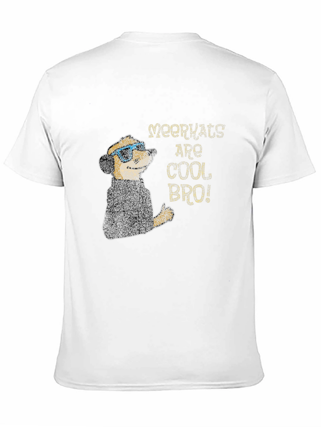 Cool Meerkat Graphic Tee - Black Cotton T-Shirt