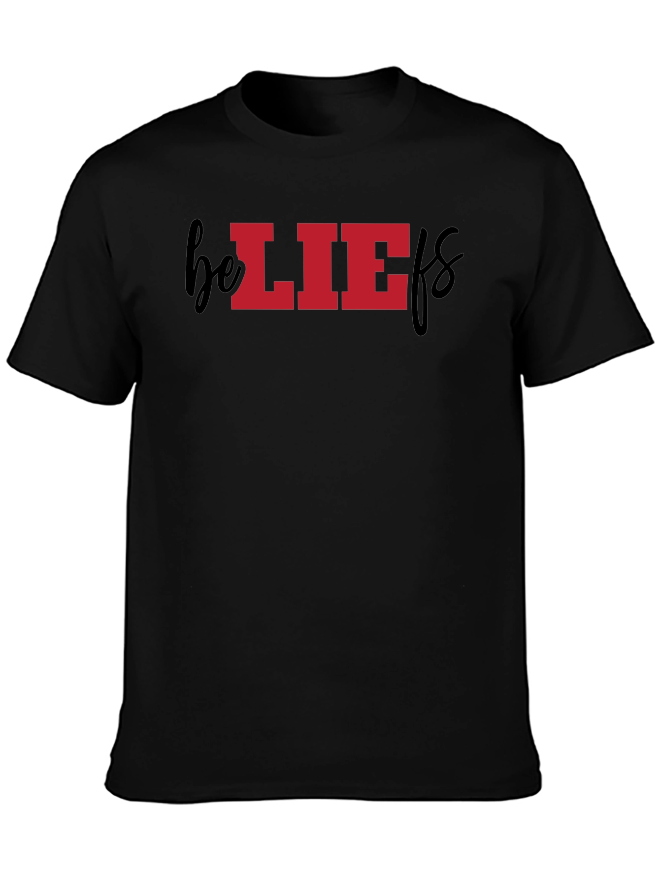Beliefs Graphic Tee - Red/Black Cotton Blend