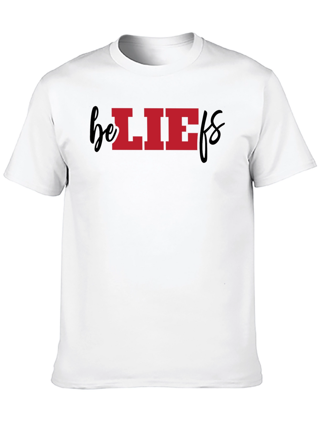 Beliefs Graphic Tee - Red/Black Cotton Blend