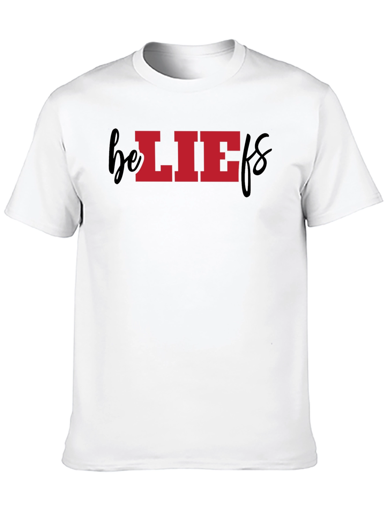 Beliefs Graphic Tee - Red/Black Cotton Blend