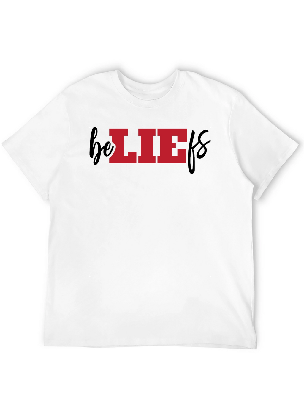 Beliefs Graphic Tee - Red/Black Cotton Blend