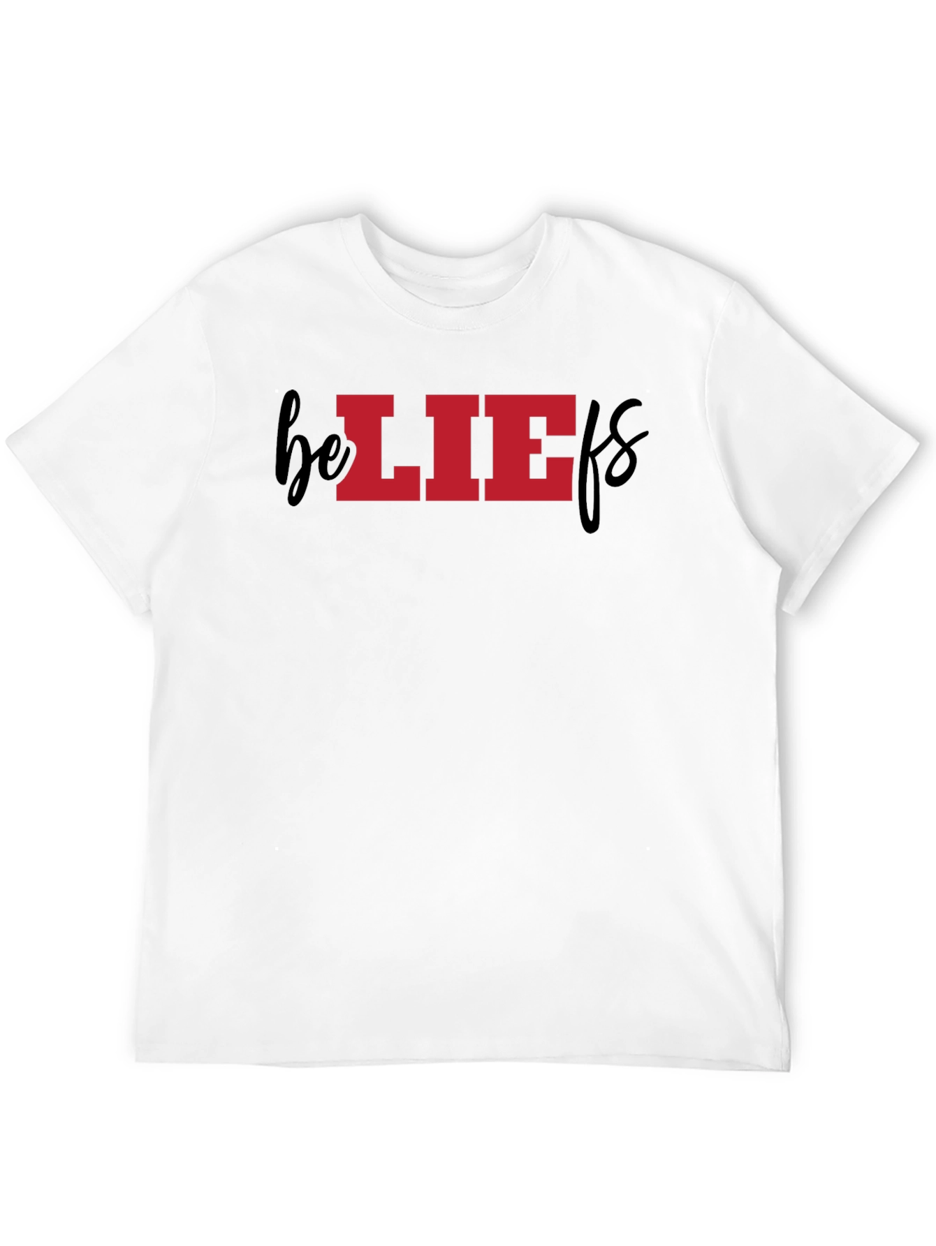 Beliefs Graphic Tee - Red/Black Cotton Blend