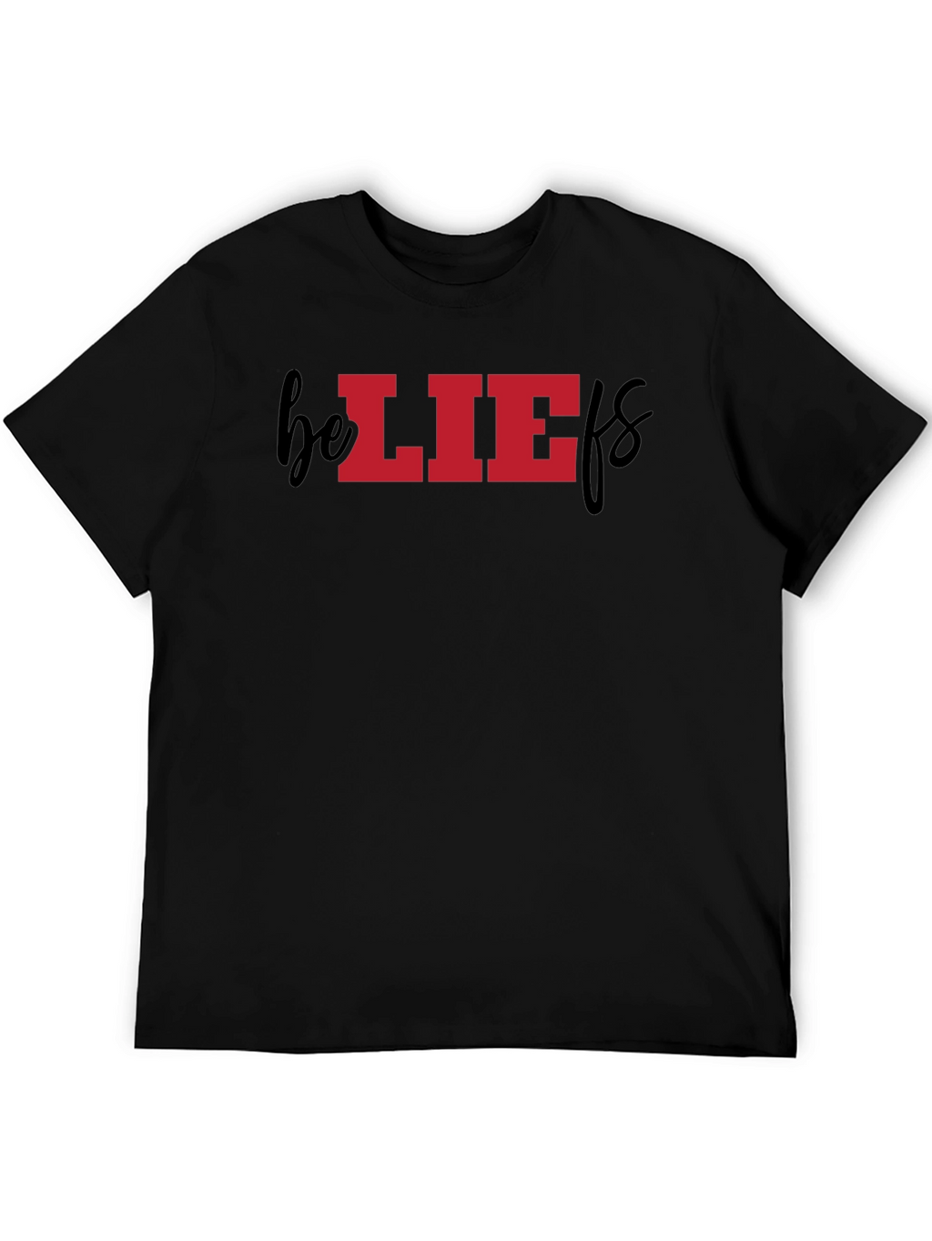 Beliefs Graphic Tee - Red/Black Cotton Blend