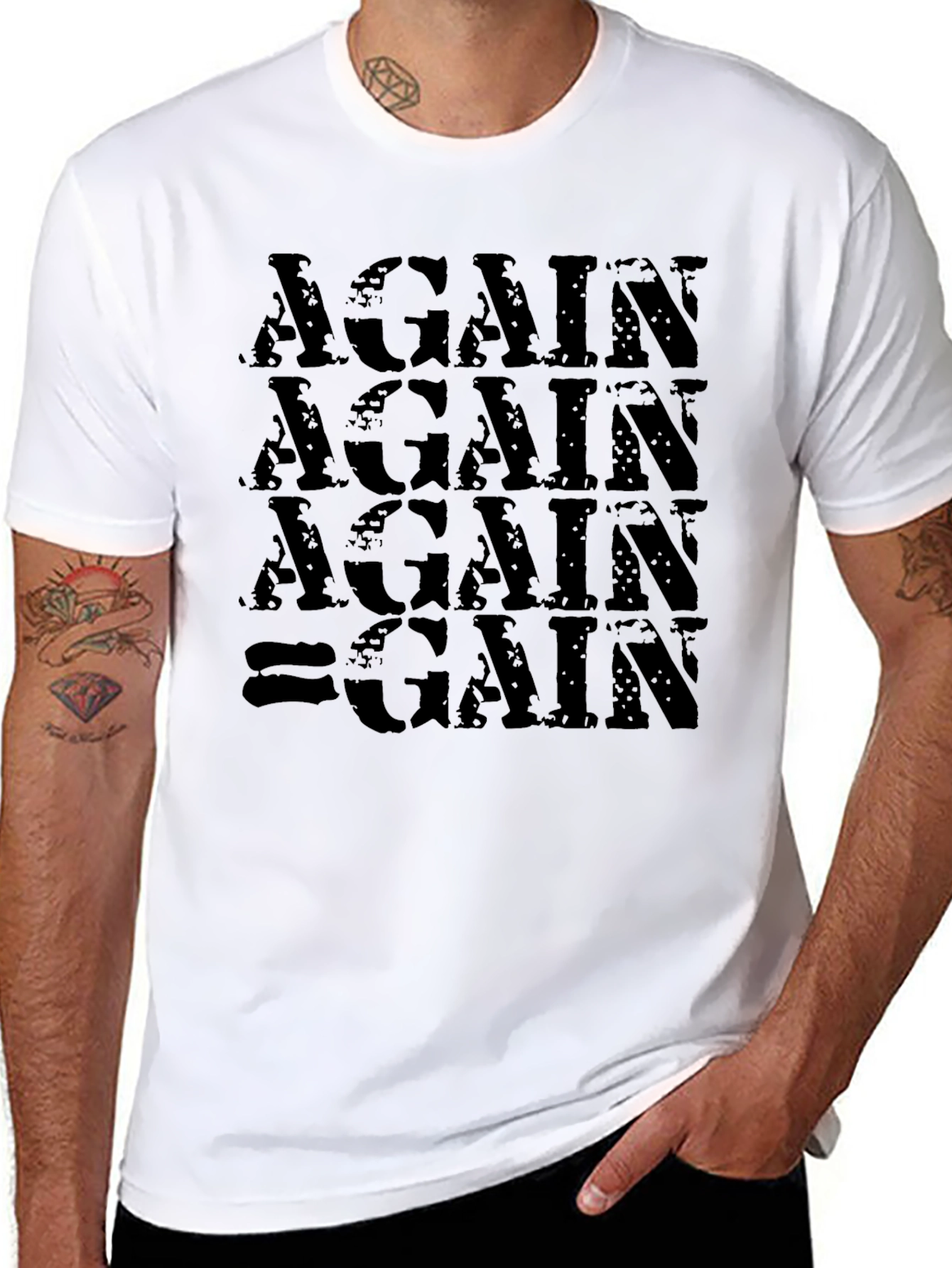 Again Gain T-Shirt - Motivational Gym Workout Tee